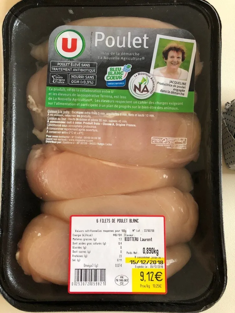 6 Filets de poulet blanc