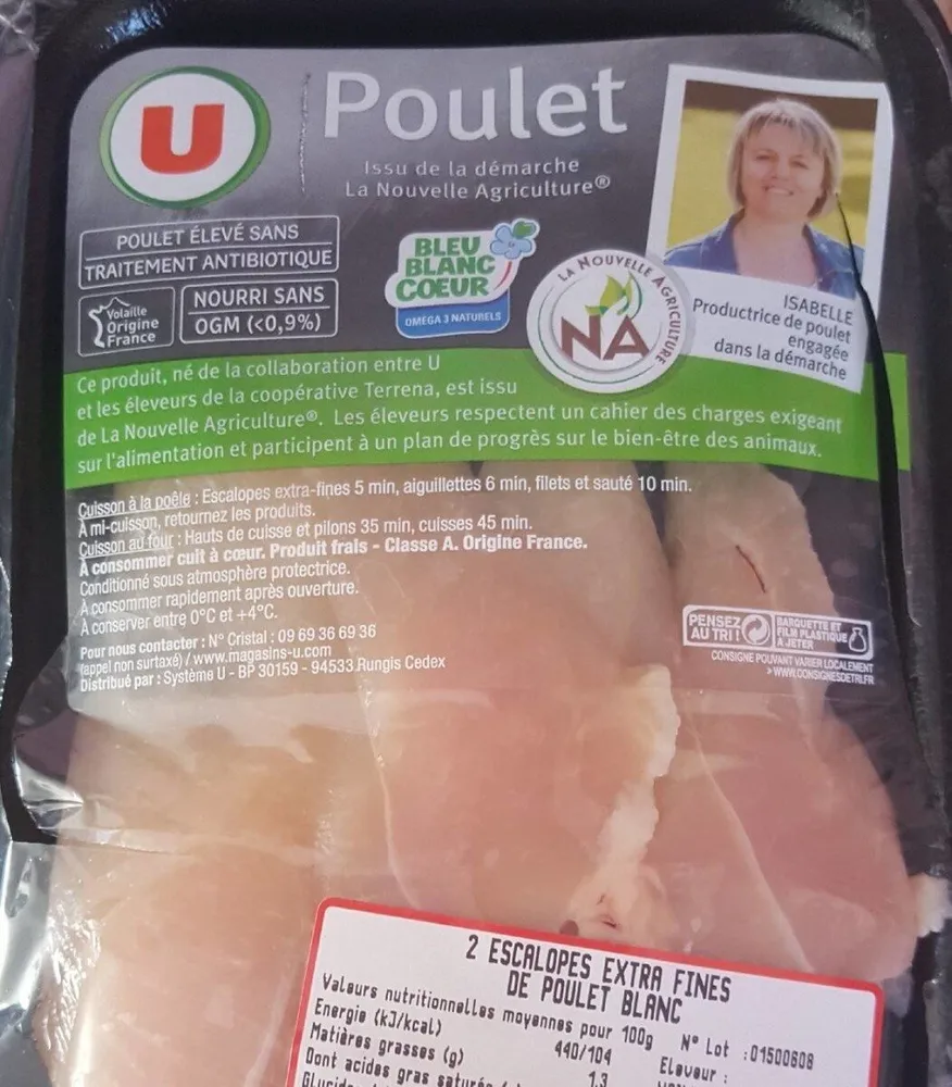 Escalopes extra fines de poulet blanc