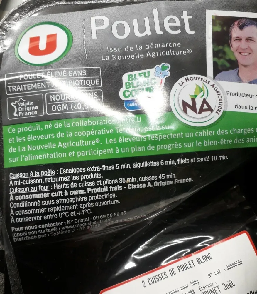 Poulet issu de la démarche  La Nouvelle Agriculture