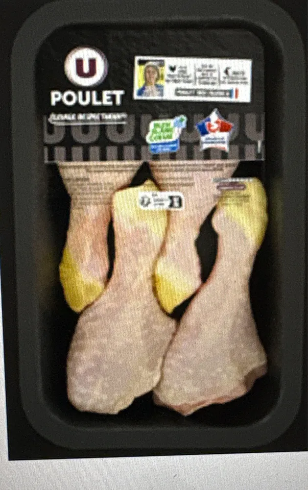 Pilon de poulet blanc France, barquette