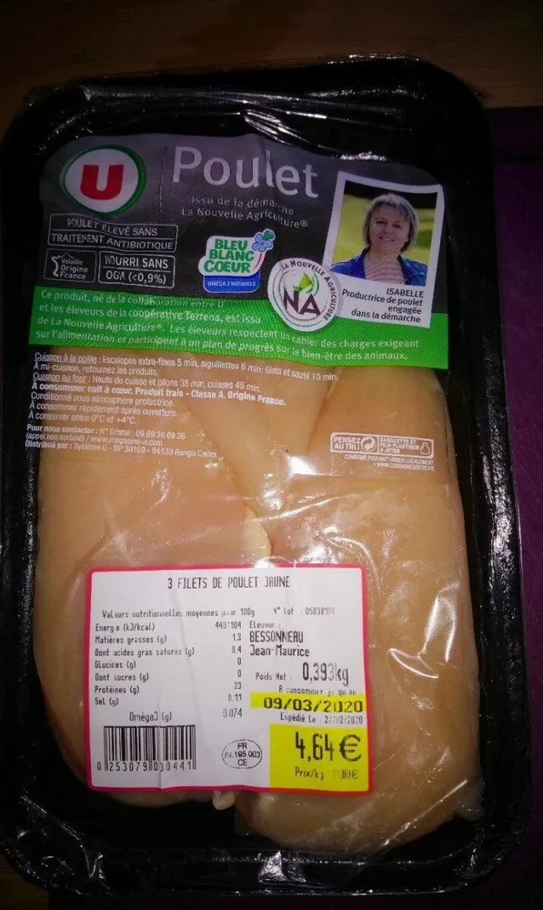 Filet de poulet jaune