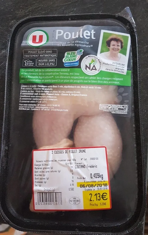 Cuisses de poulet jaune