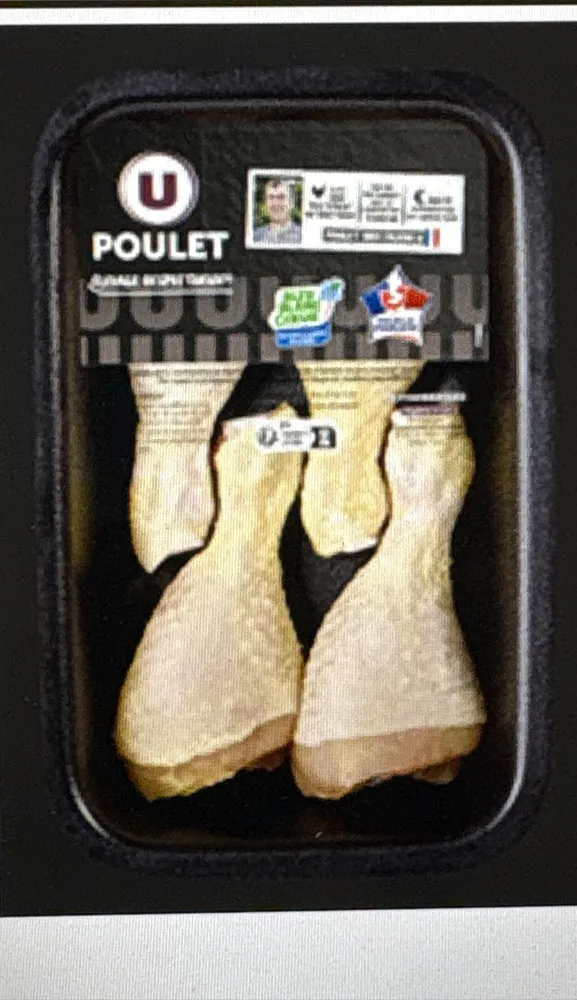 Pilon de poulet jaune France, 4 pièces