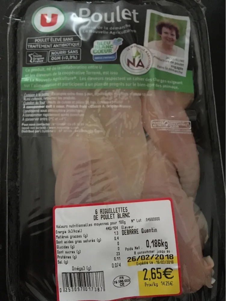 Aiguillettes de poulet blanc