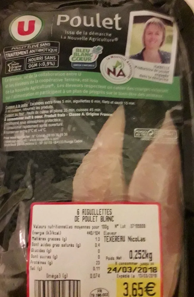 6x aiguillettes de poulettes