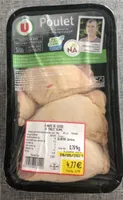 4 Hauts de cuisse de poulet blanc