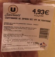 Chiffonnade de jambon sec VPF de montagne