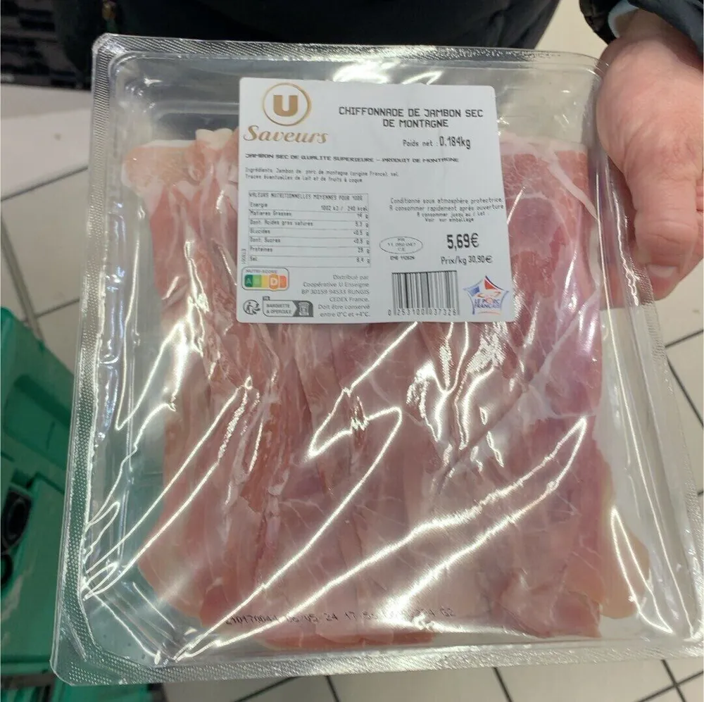 Chiffonnade de jambon, sec de montagne