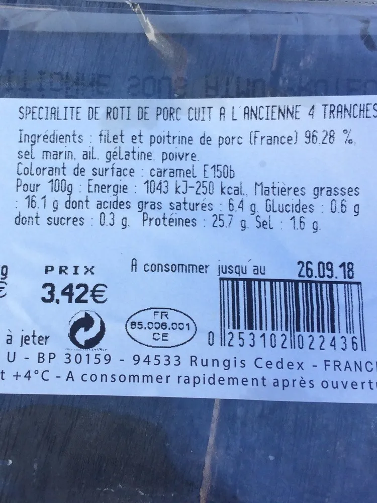 Specialite de roti de porc a l'ancienne