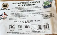 Specialité de Rôti de Porc cuit à l'ancienne