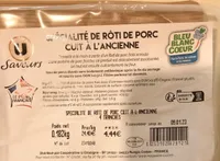 Spécialité de rôti de porc cuit à l’ancienne