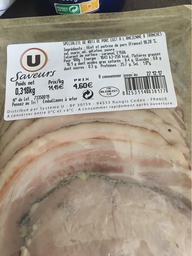 Roti de porc cuit