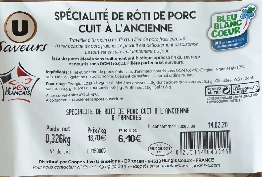 Rôti de porc cuit à l'ancienne