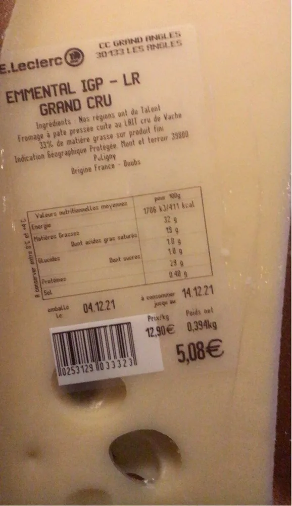 Emmental igp grand cru