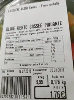 Olive verte cassee piquante