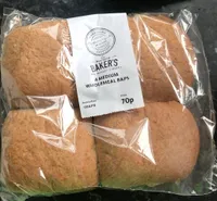 4 medium wholemeal baps