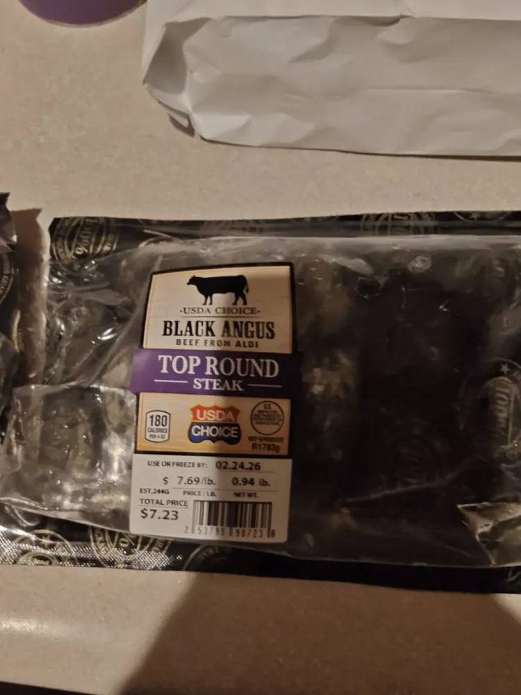 Black Angus Beef Top Round Steak Boneless