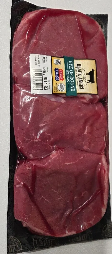Black Angus Beef Eye Of Round Steak