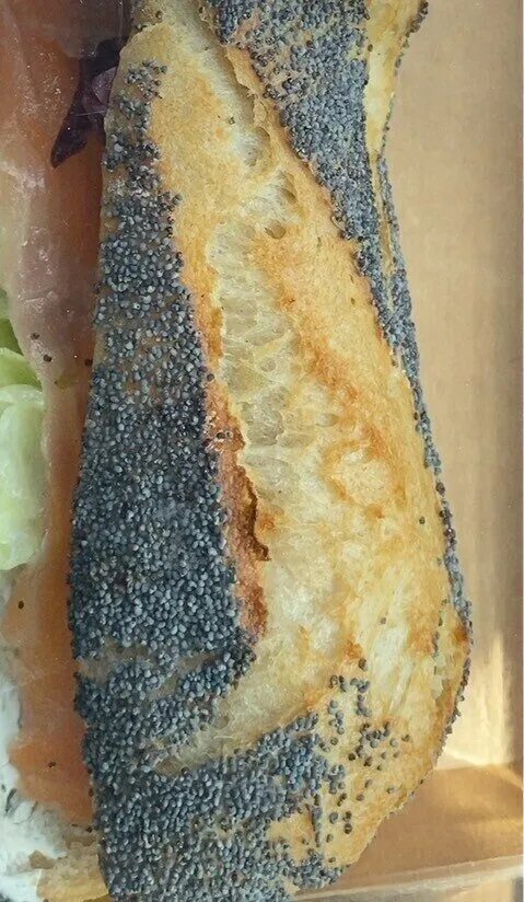 Sandwich saumon/ail herbes