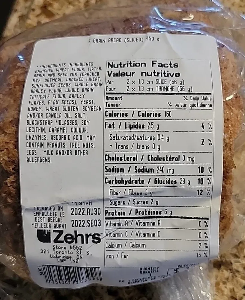 7 Grain bread