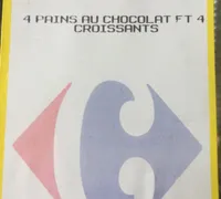 4 pains au chocolat et 4 croissants