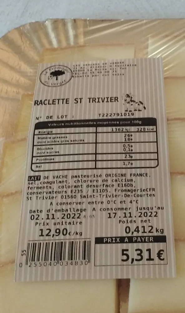 Raclette St Trivier