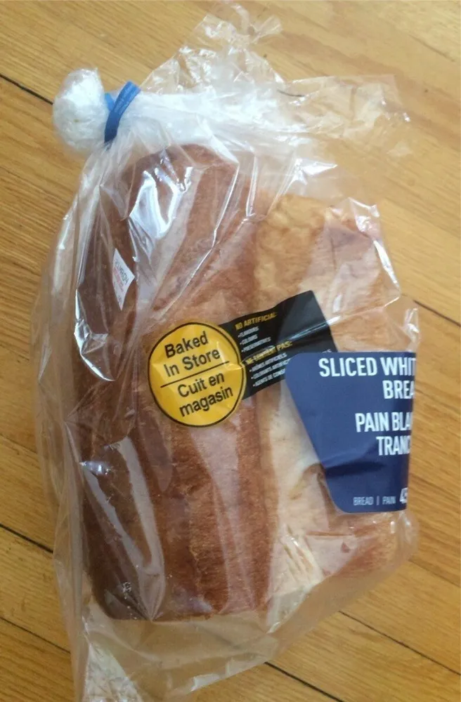 Sliced white bread