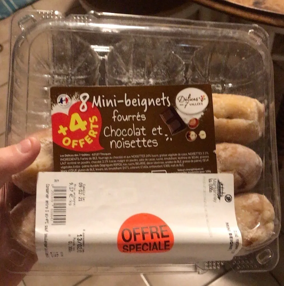 Mini-beignets choco noisettes