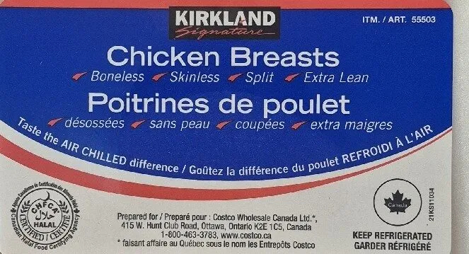 Boneless Skinless Extra Lean Chicken Breast