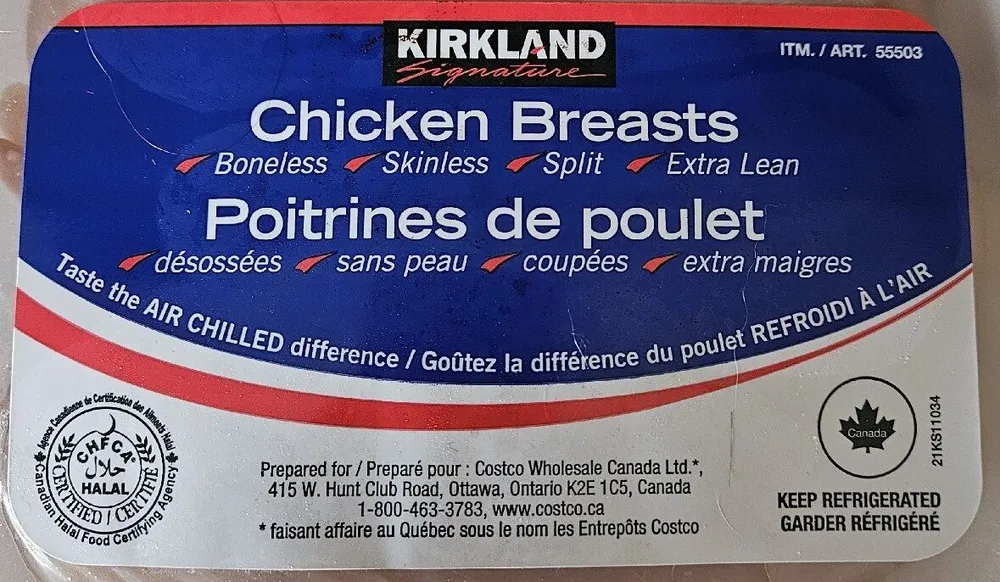 Chicken Breast, Boneless, Skinless, Extra Lean