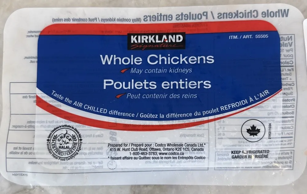 Whole Chicken (uncooked)