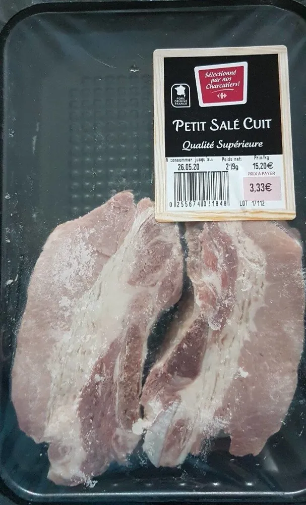 Petit salé cuit qualité supérieure carrefour