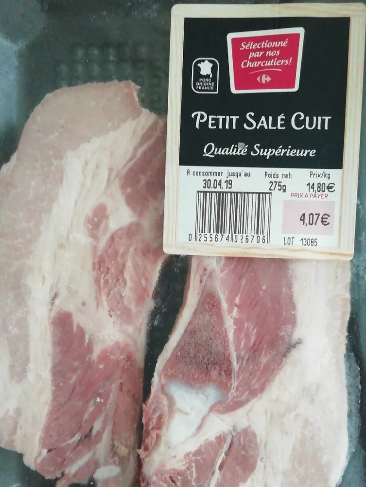 Petit salé cuit