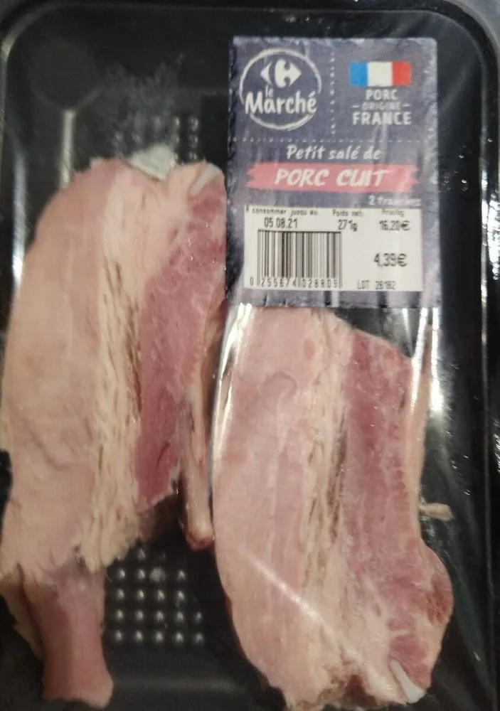 Petit salé de porc cuit