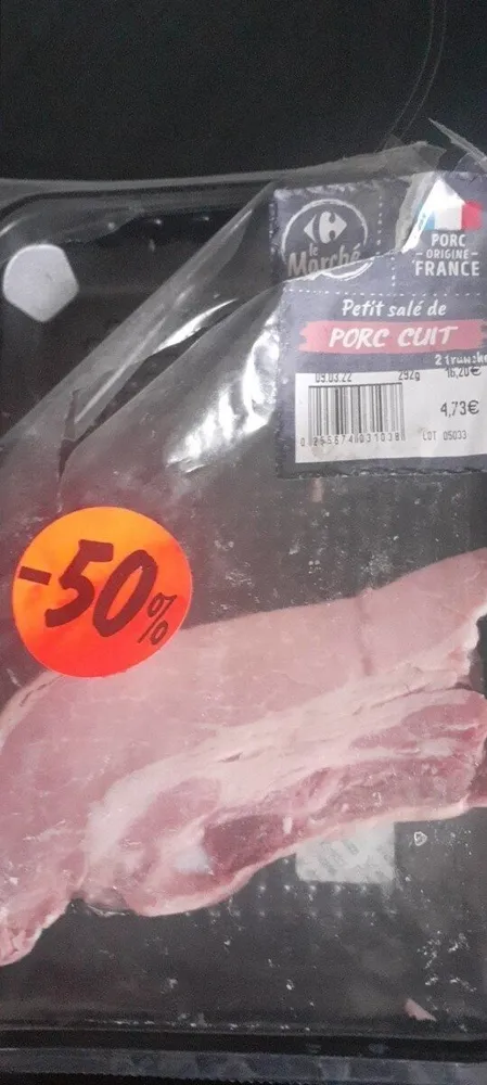 Petit Salé Cuit Qualité Supérieure