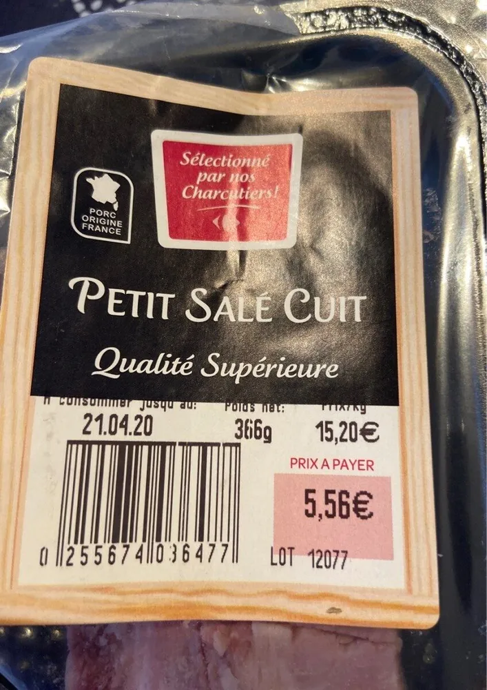Petit salé cuit