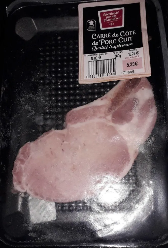 Carré de porc cuit