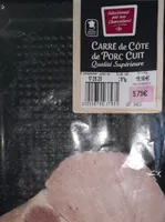Carré de côte de porc cuit