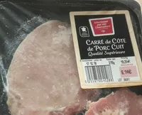 Carré de côte de porc cuit