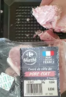 Carré de côte de porc cuit