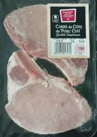 Carré de côte de porc cuit