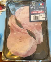 Carré de côte de porc cuit
