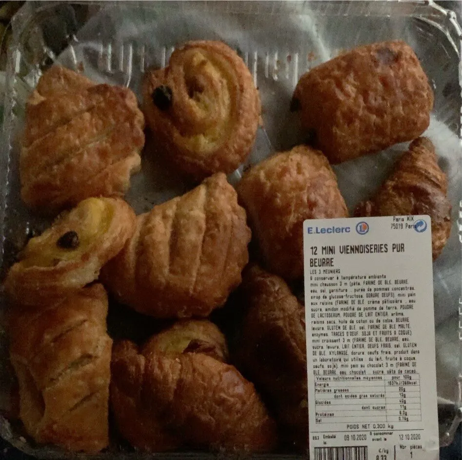 12 mini viennoiseries pur beurre