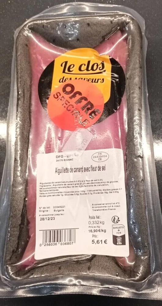 Aiguillette de canard avec fleur de sel