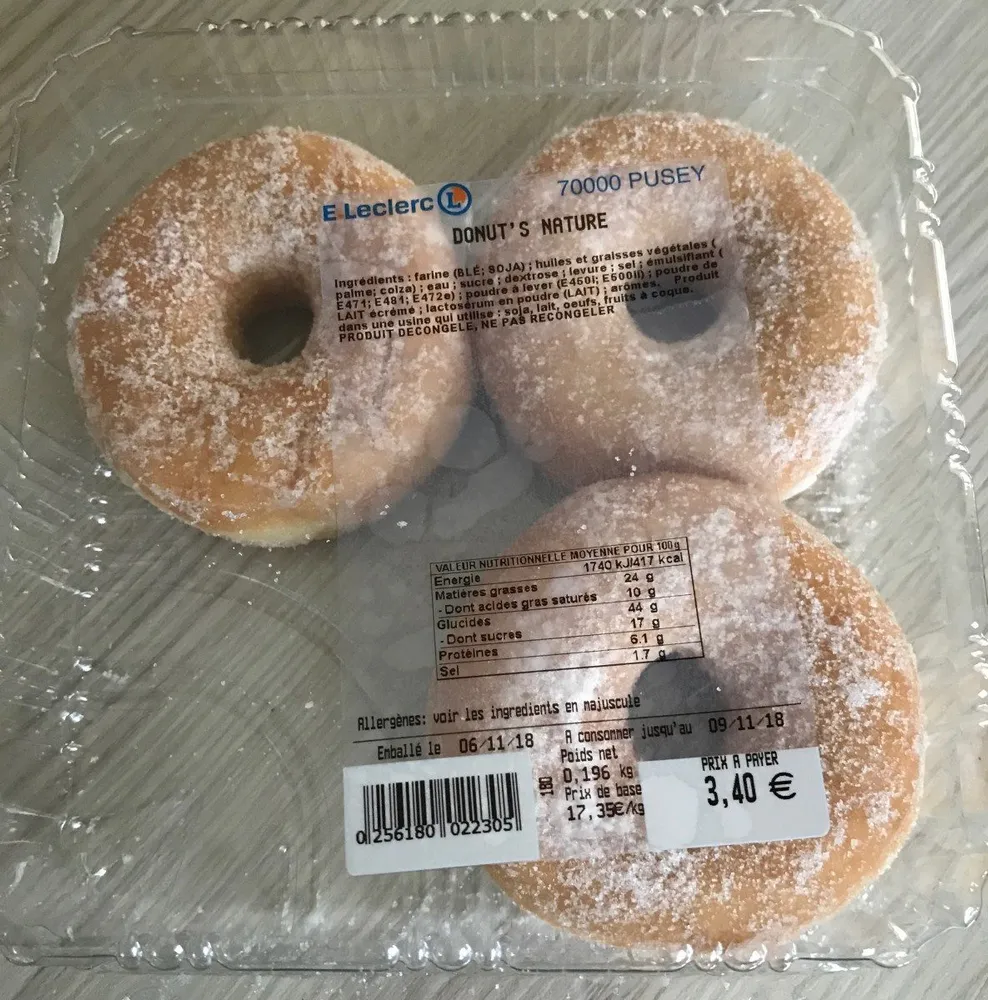 Donut's nature sucré