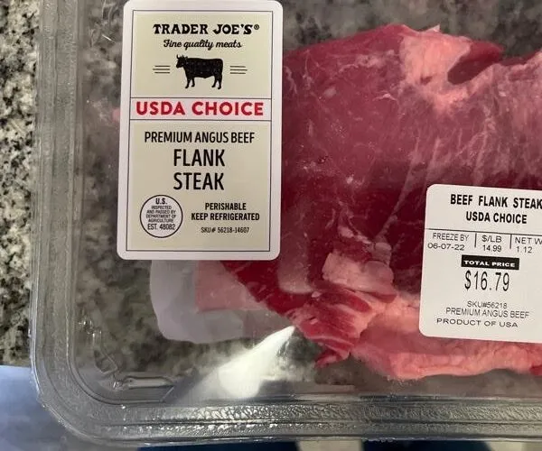 Choice angus beef flank steak