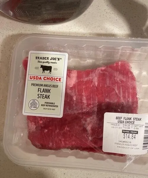 Premium angus beef flank steak
