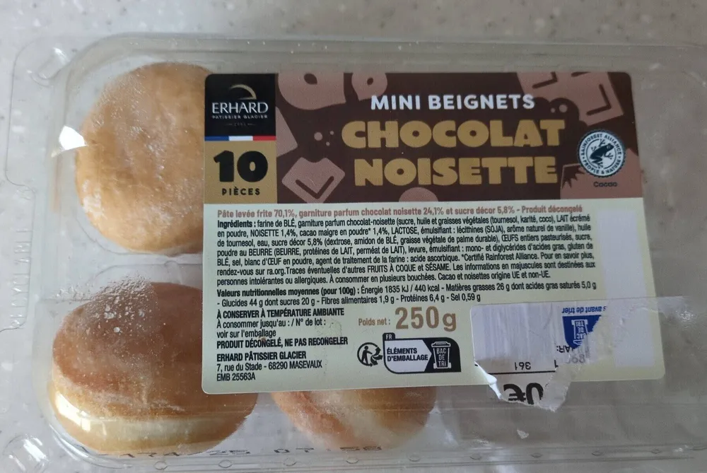 Mini beignets chocolat noisette