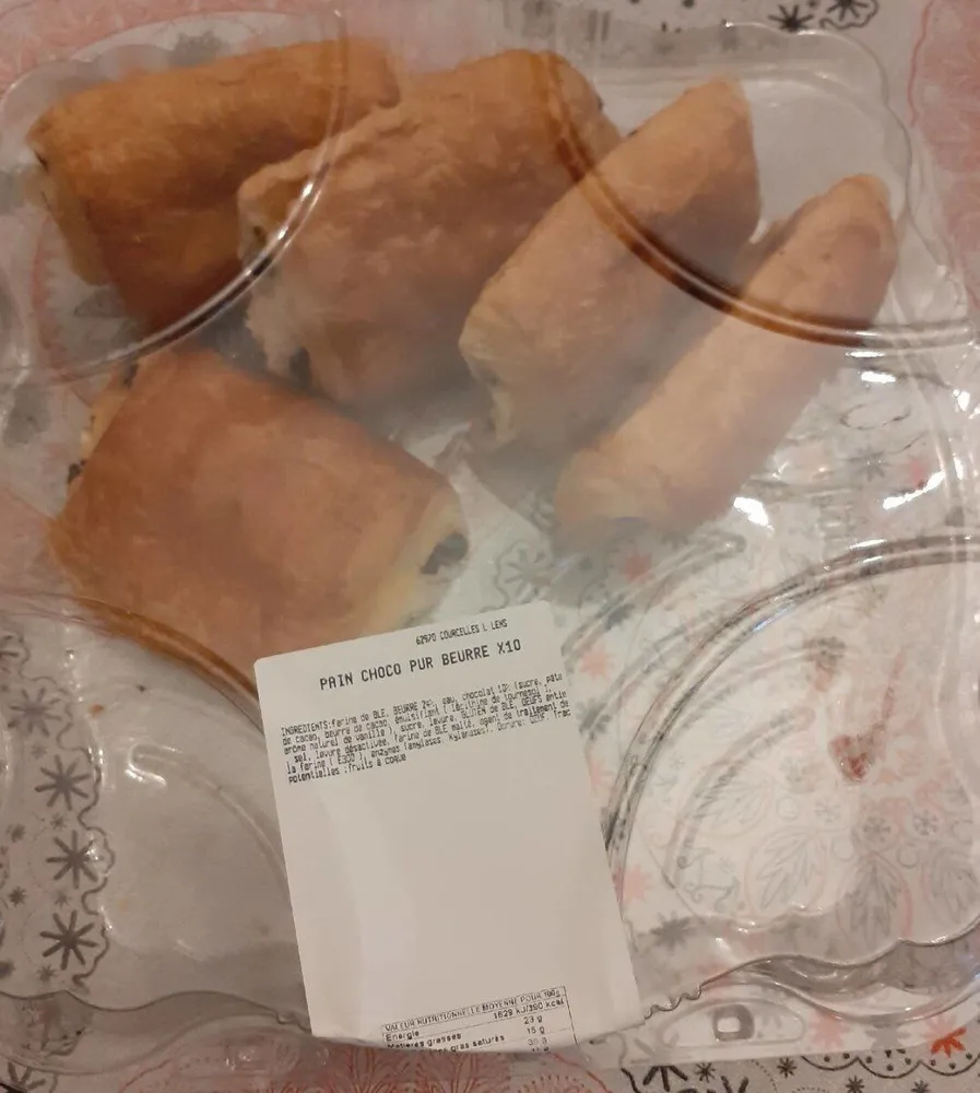 Pain chocolat pur beurre