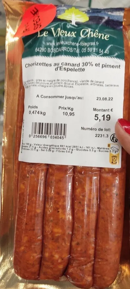 Chorizette au canard